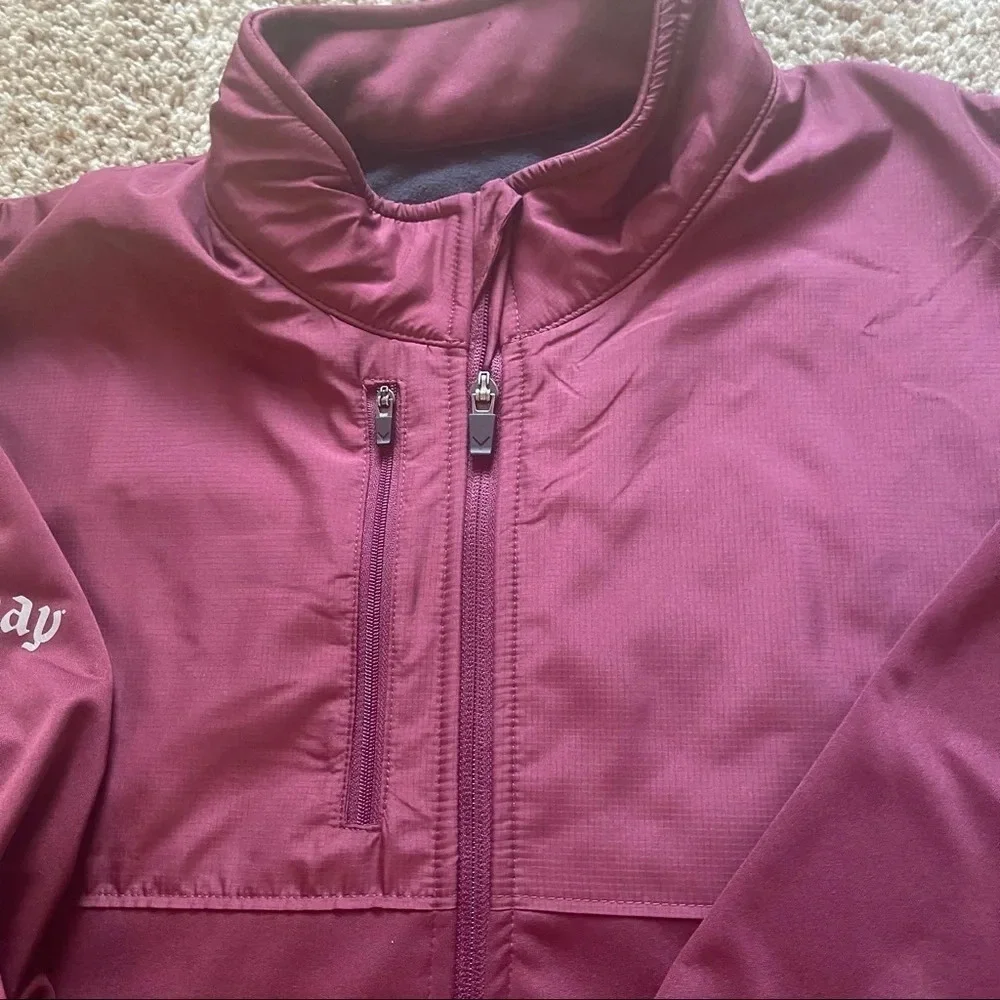 Callaway Weather Series Mens Full Zip Jacket for‎ Men in Burgundy